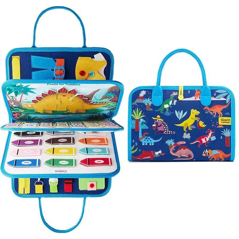 Busy Board Educational Kit Bag Blue for kids in Kuwait